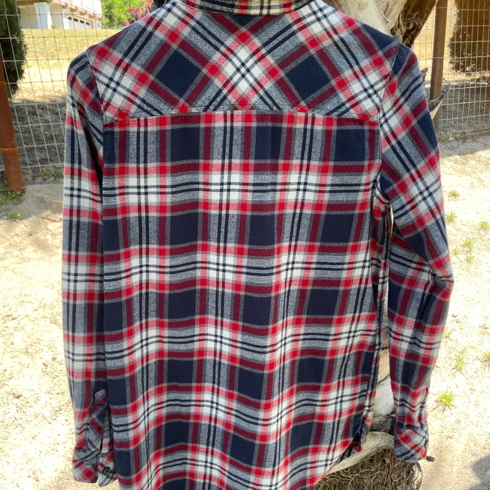 Women’s Volcom Button Down Flannel Top Size Small… - image 3